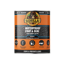 Waterproof Coat & Seal Liquid Rubber Coating Black 473ml