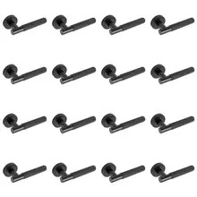Eclipse 62231x16 Knurled Lever on Rose - Matt Black 16pk