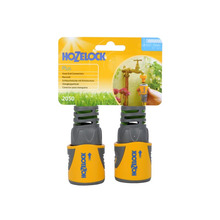 Hozelock 2050 Hose End Connector Plus for 12.5-15mm (1/2-5/8in) Hose (Twin Pack)
