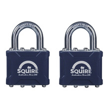 Squire HSQ35T 35T Stronglock Card (2) Padlocks 38mm Open Shackle Keyed