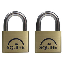 Squire HSQLN4T LN4T Lion Brass Padlocks 5-Pin 40mm Twin Pack (2 x LN4KA)