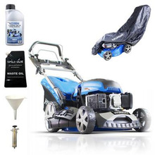 Hyundai 18'' / 46cm 139cc Electric Start Self Propelled Mulching Petrol Lawnmower And Extras
