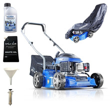 Hyundai 16 / 40cm Cut Lightweight Petrol Push Lawnmower And Extras