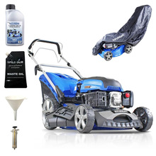 Hyundai 18 / 46cm Cut 139cc Petrol Self Propelled Mulching Lawnmower And Extras