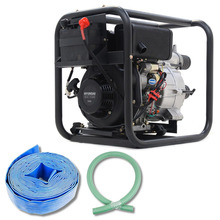 Hyundai Diesel Dirty Water Pump 3in Electric Start + 2 Hoses