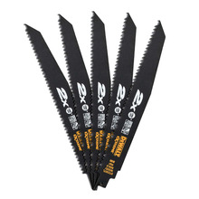 DeWalt 228mm 2X Recip Blade 6TPI Wood+nails 5pk