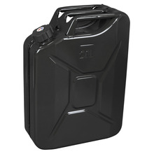 Sealey JC20SCB Screw Cap Metal Jerry Can 20L - Black