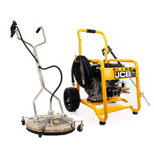 JCB Petrol Pressure Washer 4000psi / 276bar, 457cc JCB engine, Triplex AR pump, 15L/min flow rate & 20 Stainless Steel Flat Surface Cleaner | JCB-PW15040P+85.403.009