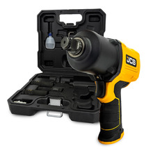 JCB 1/2 Square Drive Air Impact Wrench with Socket Set, 1450Nm Max Working Torque | JCB-RP9510-KIT