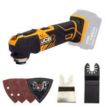 JCB 18V Cordless Multi-Tool, 2-5.0AH Li-Ion Battery Options, Quick Change Blade | 21-18MT-B, Bare Unit + 5.0Ah Battery