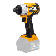 JCB 18V Brushless Impact Driver,180Nm, 2.0Ah-5.0Ah Li-Ion Batteries, 1/4 Hex Quick Release Chuck | 21-18BLID-B, Bare Unit + 5.0Ah Battery