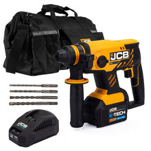 JCB 18V Brushless SDS 1x5.0Ah Lithium-Ion Battery and Charger in 20 Kit Bag | 21-18BLRH-5X-BG