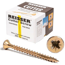 Reisser Cutter Yellow Countersunk Pozi Screws 5.0mm X 80mm (Box Of 200)