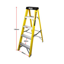 Excel 6414 Electricians Fibreglass Step Ladder 4 Tread 1.3m Heavy Duty