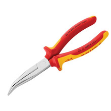 26 26 200 VDE Long Bent Snipe Nose Side Cutting Pliers 200mm