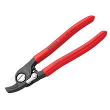 KNIPEX Cable Shears Plastic Coated Grip with Return Spring 165mm
