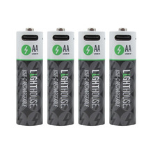 Lighthouse AA USB-C Rechargeable Li-ion Battery Pack of 4