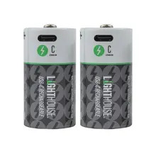 Lighthouse C USB-C Rechargeable Battery Li-ion Pack of 2