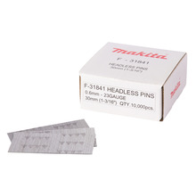 Makita F-31841 30mm Bright Headless Pins for BPT/DPT Nailers 10000pk