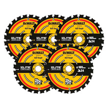 DeWalt DT10624X5 ELITE CSB 165 x 20mm 24T ( 5PK )