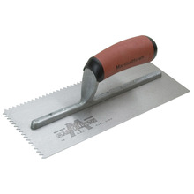 Marshalltown M701SD V 3/16in Notched Trowel DuraSoft&reg; Handle 11 x 4.1/2in