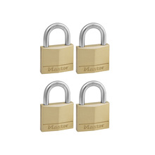 MLK140Q Master Lock Solid Brass 40mm Padlock 4-Pin - Keyed Alike x 4