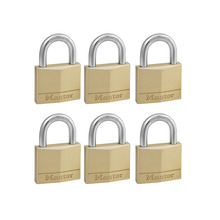 MLK140SIX Master Lock Solid Brass 40mm Padlock 4-Pin - Keyed Alike x 6