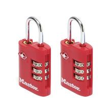 MLK4686EURT Master Lock TSA 3-Digit Combination Zinc 30mm Padlock x 2