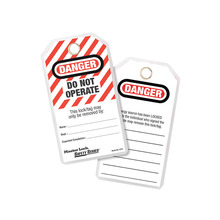 MLK497A Master Lock No. 497A Heavy-Duty Safety Tags (12) - DANGER DO NOT OPERATE