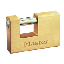 MLK607 Master Lock Rectangular 76mm Solid Brass Body Shutter Padlock