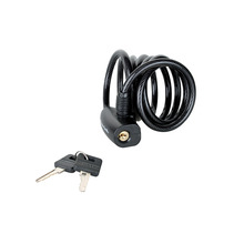 MLK8126E Master Lock Black Self Coiling Keyed Cable 1.8m x 8mm