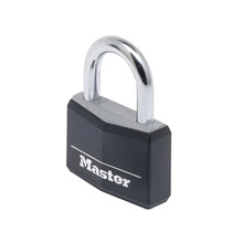 MLK9150BLK Master Lock Aluminium Black Vinyl Cover 50mm Padlock 4-Pin