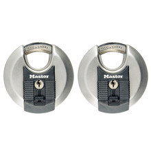 MLKM40T Master Lock Excell™ Stainless Steel Discus 70mm Padlock Keyed Alike x 2