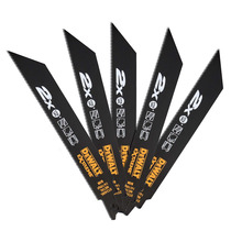DeWalt 203mm 2X Recip Blade 14 TPI Metal 5pk
