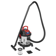Sealey PC195SD 20L Vacuum Cleaner Wet & Dry Stainless Steel Drum 1200W/230V