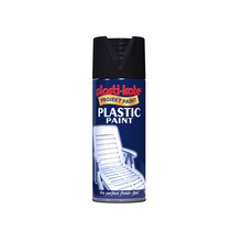 PlastiKote PKT10606 Plastic Paint Spray Black Gloss 400ml