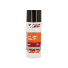 PlastiKote PKT71009 Trade Quick Dry Acrylic Spray Paint Gloss Black 400ml