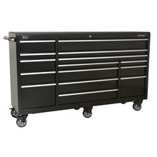 Sealey Premier™ Heavy-Duty Extra-Wide Rollcab 15 Drawer 1845mm - Black