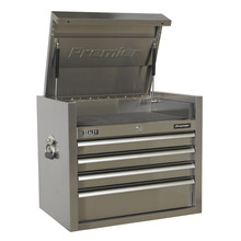 Premier™ Heavy-Duty Topchest 4 Drawer 675mm - Stainless Steel