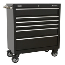 Premier™ Heavy-Duty Rollcab 930mm 6 Drawer - Black