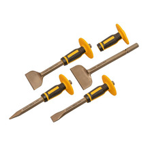 Bolster & Chisel Set with Non-Slip Guards, 4 Piece