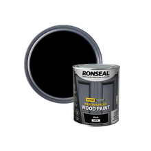 Ronseal 10 Year Weatherproof Wood Paint Black Satin 750ml