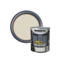 Ronseal 10 Year Weatherproof Wood Paint Grey Stone Satin 750ml