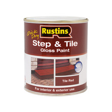 Rustins Quick Dry Step & Tile Paint Gloss Red 250ml