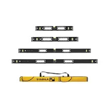 Stabila STB1962DSMEGA Dark Shadow Spirit Level Set 4pc 1-96-2 Mega Set and bag