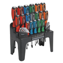Sealey S01106 Siegen Hammer-Thru Screwdriver, Hex Key & Bit Set 44pc