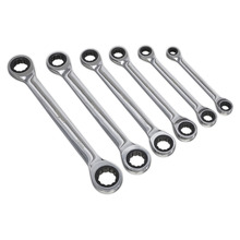 Sealey S0636 Siegen Double End Ratchet Ring Spanner Set 6pc