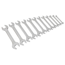 Sealey S0849 Siegen Double Open-End Spanner Set 12pc