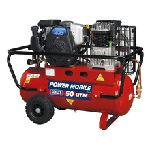 Sealey 50L Belt Drive Air Compressor with Petrol Engine 4hp