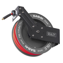 Sealey SA841 15m Retractable Rubber Air Hose with Steel Reel 10mm ID